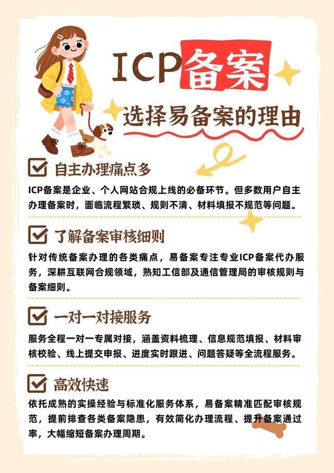 选择易备案的理由