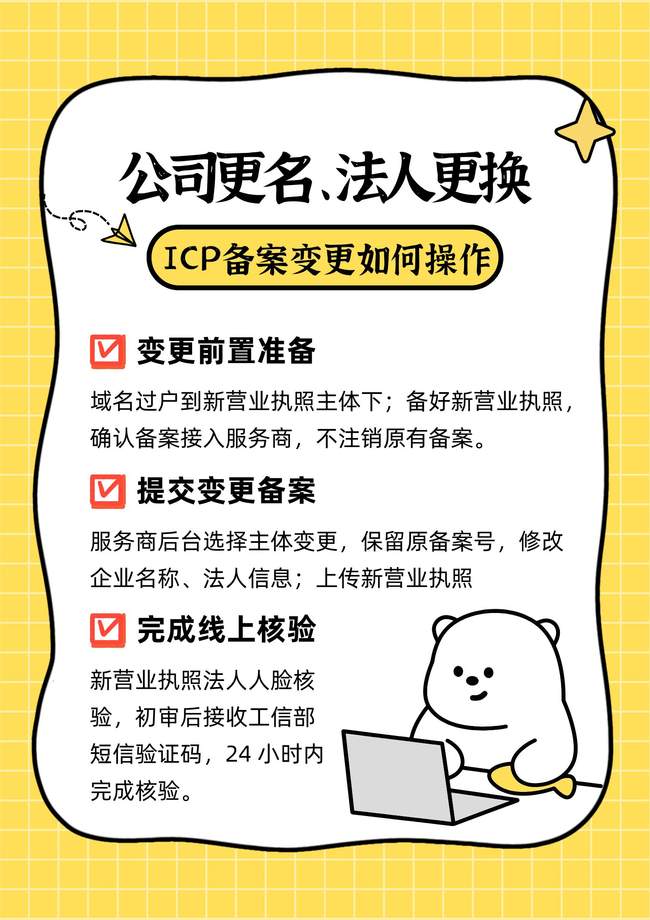 ICP备案变更操作步骤